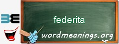 WordMeaning blackboard for federita